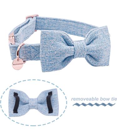 Buy Dogwong Adjustable Blue Dog Collar with Removable Fly | Comfortable Pet Collar for Small & Medium Dogs | Perfect Gift for Girls - Buy Online on GoSupps.com