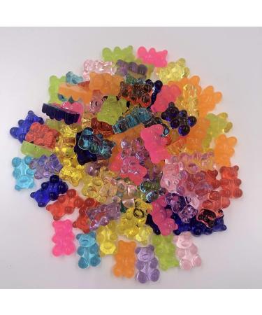100 Pcs Gummy Bear Nail Charms - Nail Art Decoration for Acrylic Nails - DIY Jewelry Making (10 Colors) - Buy Online on GoSupps.com