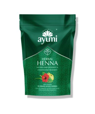 Ayumi Herbal Henna Powder | Natural Hair Colorant & Conditioner | Fortified with 9 Himalayan Botanic Herbs to Nourish & Rejuvenate Hair | No Artificial Colors or Preservatives | 150g