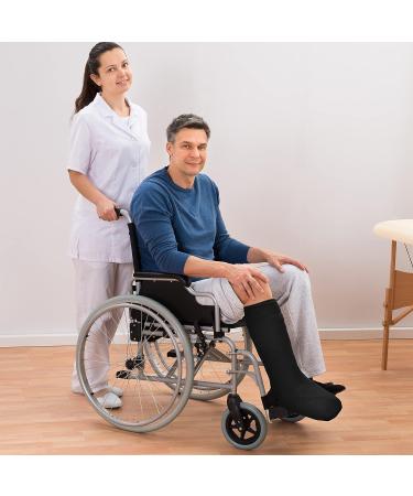 2 Pcs Medium Short Leg Cast Cover - Black Sleeve for Below The Knee Casts - Men Women - Buy Online on GoSupps.com