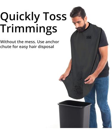 BEARD KING - The Official Beard Bib - Hair Clippings Catcher & Grooming Cape Apron - As Seen on Shark Tank - Black (Lite Version) Lite Black - Buy Online on GoSupps.com