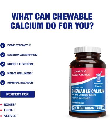 Chewable Calcium Supplement for Women - Clinical Bone Supplement with Chewable Calcium with Vitamin D Magnesium and Boron Complex for Bone Health & Strength Support - Made in The USA - 30 Servings - Buy Online on GoSupps.com