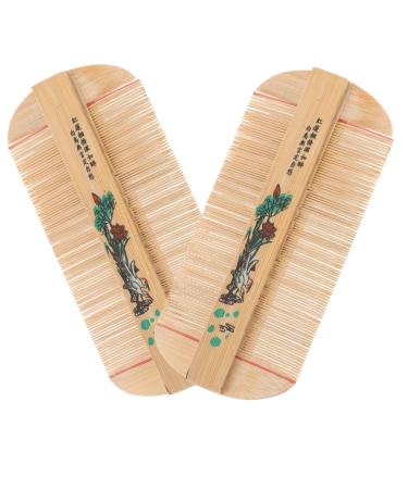 CALLARON 2pi ces Peigne Cheveux Dense Dents Doubles Peigne Portable Pour Maison Multi-usages Pour Cheveux Humides