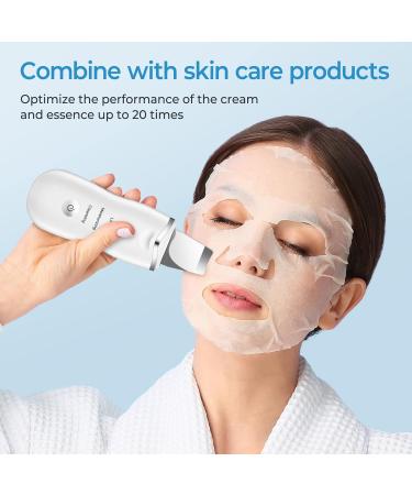 Skin Scrubber Face Spatula Pore Cleaner Blackhead Remover Tool with 3 Modes for Cleansing|Moisturizing|Lifting (Beige) - Buy Online on GoSupps.com