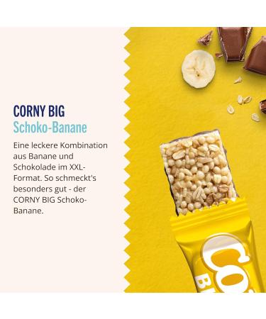 Cereal Bar Corny BIG Chocolate-Banana - Large Pack 24x50g | Delicious Chocolate & Banana Snack | International Shipping - Buy Online on GoSupps.com