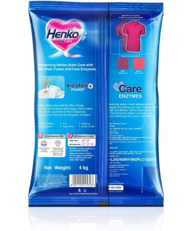 Henko Stain Champion Oxygen Power Powder - 3 kg + 1 kg | Effective Stain Removal for International Shipping - Buy Online on GoSupps.com