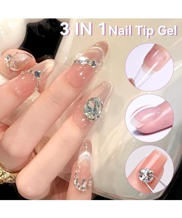 Misaakoeq Nail Glue Gel - 10ml Long Lasting Odorless Adhesive Gel For Nail Extensions | For Beginners and Professionals Care Home Salon Manicure and Wedding - Buy Online on GoSupps.com