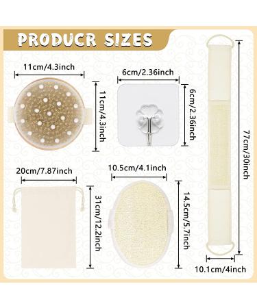 YUXINTOME Natural Loofah Exfoliating Body Scrubber for Men and Women - Shower Bath Sponge for Skin Care in Spa Shower - Buy Online on GoSupps.com