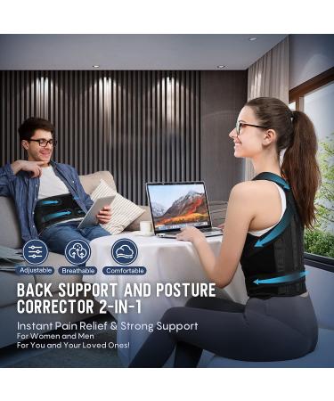 Suptrust Posture Corrector for Women and Men - Back Support Belt, Upper Back Brace, Scoliosis and Hunchback Corrector (Medium Size) - Buy Online on GoSupps.com