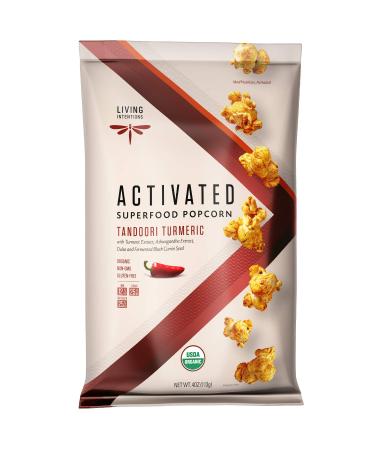 Living Intentions Organic Superfood Popcorn – Tandoori Turmeric – NonGMO – Gluten Free – Vegan – 4 Ounce Unit Tandoori Turmeric 4 Ounce (Pack of 1)