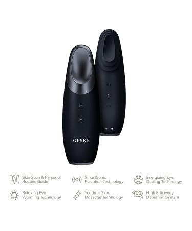 Geske SmartAppGuided Eye Energizer | 6-in-1 Eye Massager for Dark Circles & Tear Bags | Electrical Black Massage Device - Buy Online on GoSupps.com