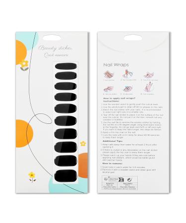 JMEOWIO Nail Foil - Black Gel Self-Adhesive Nail Stickers | Nail Design Accessories for Stunning Manicures - Buy Online on GoSupps.com