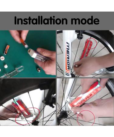 Waterproof Bicycle Rim Lights | 32 LED Spoke Lights with 32 Patterns for MTB | International Shipping - Buy Online on GoSupps.com