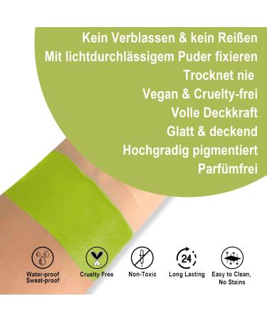 Ccbeauty Ogre Green Body Paint Stick - Oil-Based Creamy Face & Body Makeup for Halloween Art & Party - Buy Online on GoSupps.com