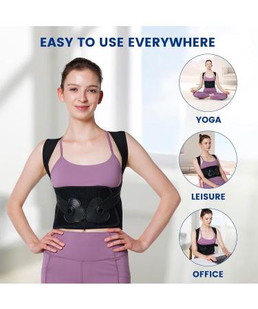 Back Brace Posture Corrector for Men & Women | Adjustable Back Support & Pain Relief | Scoliosis & Shoulder Straightener (Size L: 26-33 Inch - Buy Online on GoSupps.com