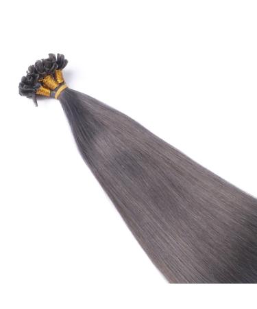 Keratin Bonding Hair Extensions - Dark Grey 60cm 50 Strands 100% Remy Real Hair - U-Tip by Novon Hair Extensions - Buy Online on GoSupps.com