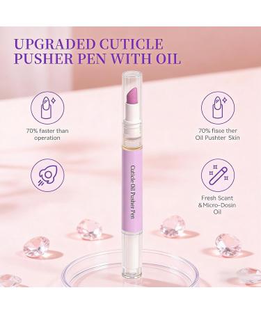 Stylo pousse-cuticules stylo huile pour cuticules stylo 2 en 1 pour liminer les cuticules et hydrater et renforcer les ongles secs et ab m s (1pcs) - Buy Online on GoSupps.com