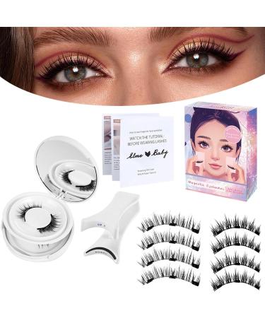 Zuasdvnk Magnetic False Eyelashes - Women No Glue False Natural Looking Magnetic Lashes 3D Look Magnetic Fake Lashes for Traveling Holiday Festival Celebration - Buy Online on GoSupps.com