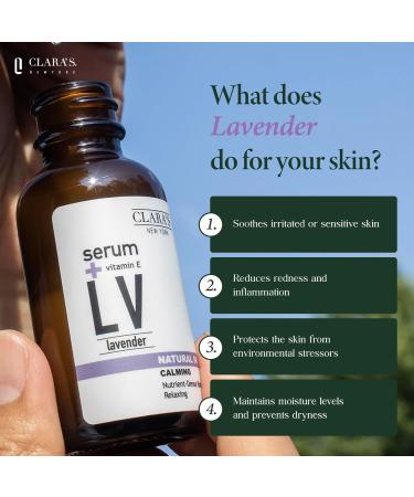 Symphony Beauty Box Corp Claras New York Calming Lavender Facial Serum Cleanses and Soothes For All Skin Types 30ml - Buy Online on GoSupps.com