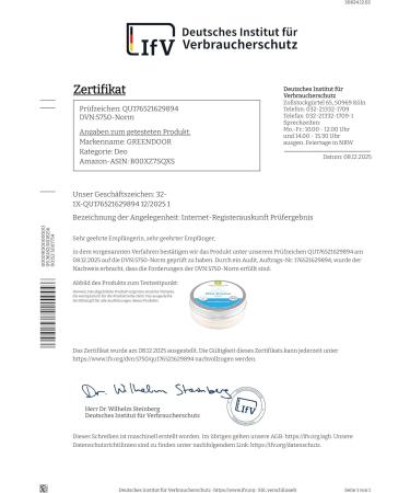  GREENDOOR Greendoor Set of 3 Aluminium Free Cream Deodorant 50ml Natural Deodorant - Buy Online on GoSupps.com