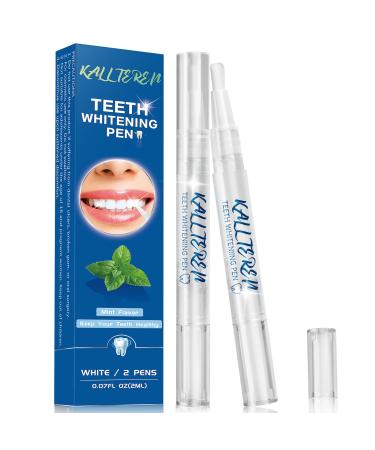 Teeth Whitening Pen(2 Pens) Teeth Whitening Kit Without The Sensitivity Teeth Whitening Gel to Brighten Teeth Effectively Tooth Whitening Pen for 20+ Uses Travel-Friendly Painless Mint Flavor