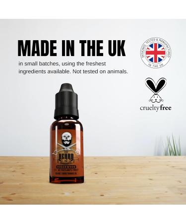 Beard Care Essential: Premium Beard Conditioning Oil with Natural Jojoba Oil - 15ml (Cedarwood) for Softening, Smoothing, and Strengthening Beard Growth | The Beard & The Wonderful - Buy Online on GoSupps.com