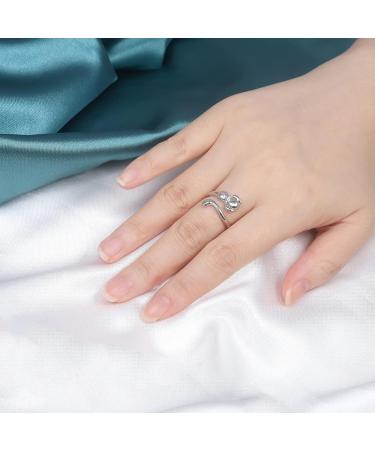 EJALEN 925-Sterling-Silver Puppy Dog Ring - Forever in My Heart CZ Adjustable Open Dog Jewelry for Women - Buy Online on GoSupps.com