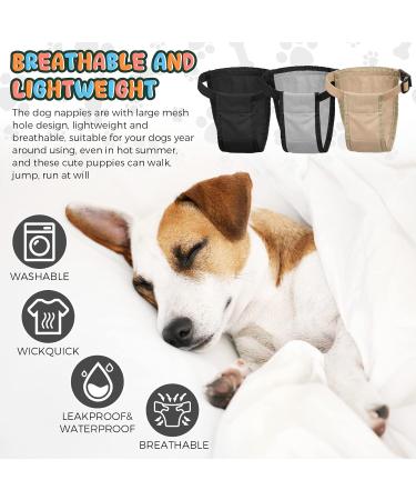 3 Pack Dog Diapers - Adjustable Protective Trousers for Heat & Monthly Bleeding | Washable Dog Pants - Buy Online on GoSupps.com