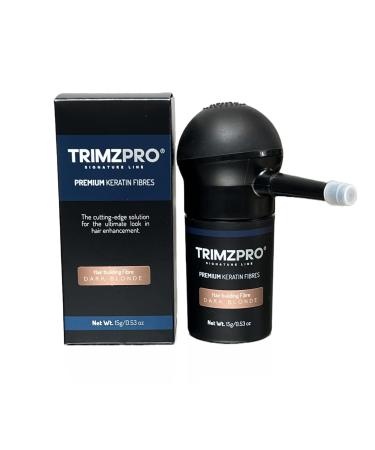 Trimzpro Signature Keratin Hair Fibres 14g - 10 Shades | Instant Thickening & Concealing Powder | Lock-In Tech for Natural Look & Durability | Hair Volumizer for Men & Women DARK BLONDE