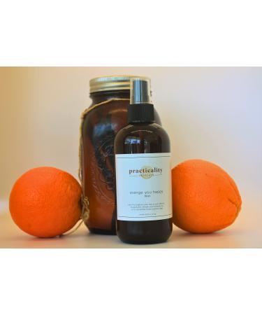 Practicality Orange You Happy | Essential Oils Blend | Refreshing Mist Spray |Aromas of Vanilla & Sweet Orange | 8.0 Fl Oz | 1 Pc