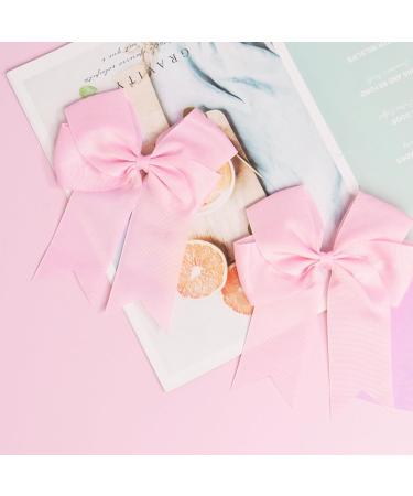 2 Pack 6 inch Bow Hair Clips Large Hair Bow Hair Barrette Clips for Women Girls Pink Hair Bow for Girls - Buy Online on GoSupps.com