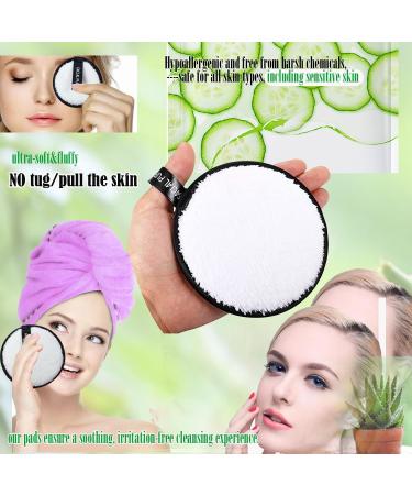 Reusable Makeup Remover Pads - 6 PCS Soft Hypoallergenic Facial Wipes for Easy Makeup Removal - Buy Online on GoSupps.com