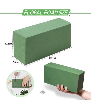 6 Pcs Larger Floral Foam Blocks 9L x 4.3W x 3H - Wet/Dry Green Foam for Weddings, Birthdays, Home Decor - Buy Online on GoSupps.com