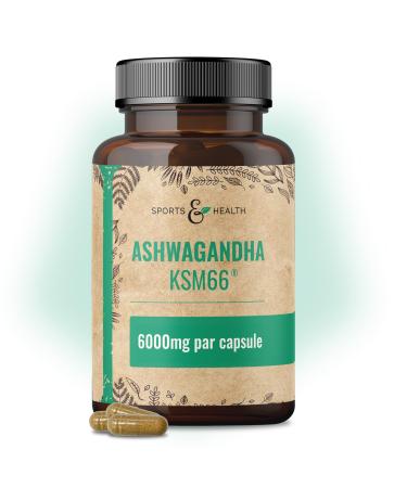 Ashwagandha KSM-66 G lules Ultra hautement dos 6 000 mg par g lule Extrait pur sans additifs 100 g lules d Ashwagandha KSM66 Withanolides
