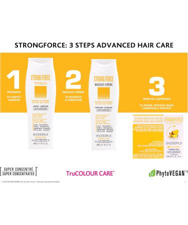 SNOBGIRLS STRONGFORCE Hair Repair & Split End Repair Vegan Shampoo Length & Strength Shampoo for Dry Damaged Hair with argan oil & hair vitamins - Buy Online on GoSupps.com