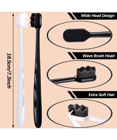Extra Soft Micro-Nano Toothbrush - 8 Piece Set for Gentle Oral Care | 20000 Soft Floss Bristles | Ideal for Adults with Fragile Gums - Mixed Color - Buy Online on GoSupps.com