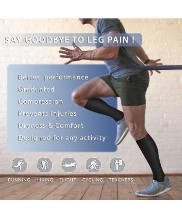 Iseasoo Copper Compression Socks | 15-20 mmHg | For Men & Women | Running, Hiking, Cycling | A01 - Black S/M - Buy Online on GoSupps.com