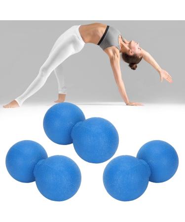 Ververt Touch Peanut Massage Ball Set - 3 Blue Fitness Yoga Balls for Muscle Relaxation & Recovery - Buy Online on GoSupps.com