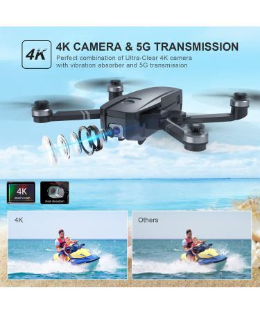 Holy Stone HS720 Foldable GPS Drone with 4K UHD Camera for Adults, Quadcopter with Brushless Motor, Auto Return Home, Follow Me, 52 Minutes Flight Time, Long Control Range, Includes Carrying Bag - Buy Online on GoSupps.com