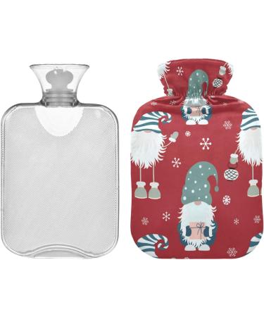 Buy Velvet Christmas Gnome Hot Water Bottle - 1L Pain Relief & Bed Warmer | Soft Cover Hot & Cold Compress - Buy Online on GoSupps.com