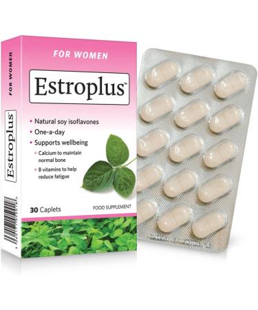 Estroplus film coated tablet which contains a balanced blend of Soy Isoflavones Vitamins and Minerals to support your health and wellbeing during perimenopause menopause and for the regulation of hormonal balance - Buy Online on GoSupps.com