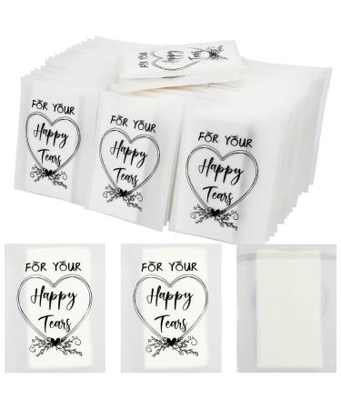 60 Packs Travel Size Wedding Tissues for Your Happy Tears Bulk Individual Tissue Packs 3 Ply Wedding Tissues Packs Facial Happy Tears Tissue Packs for Wedding Party Favors for Guests Gifts