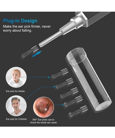 Ear Wax Removal Camera Kit with Light and 6 Ear Spoons - Ear Cleaner and Otoscope Tool for Kids, Adults, and Pets - Buy Online on GoSupps.com