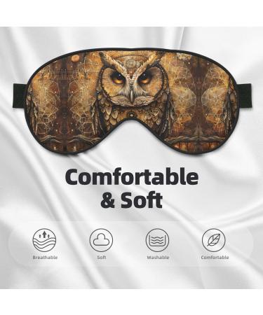 Owl Beliefs Print Unisex Sleep Mask - Double-Sided Eye Mask for Sound Sleep & Skin Care | International Shipping Available - Buy Online on GoSupps.com