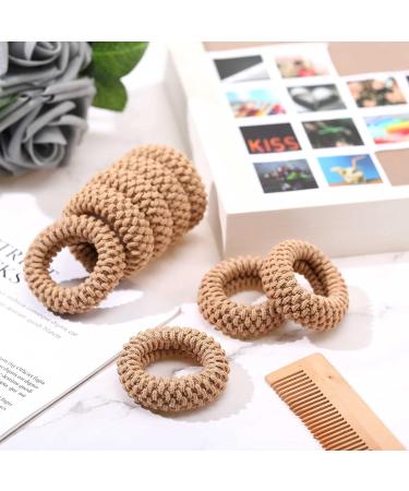 16-Piece Thick Soft Seamless Hair Ties - No Folds No Slip Elastic Ponytail Holders for Thick Hair (Dark Act) - Buy Online on GoSupps.com