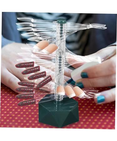 FRCOLOR Nail Display Stand Holder Spiral Nail Art Stand Clear Nail Sample Stick Nail Tips Practice Holder Manicure Nail Display Stand Stencil Spiral Nail Tips Holder Bracket Acrylic 6.2x6.2cm Green - Buy Online on GoSupps.com