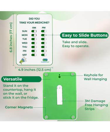 Medication Tracker & Pill Reminder | 7-Day Visual Alarm for Elderly | Take & Slide No Double-Dosing | International Shipping Available - Buy Online on GoSupps.com