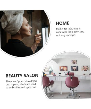 Beatifufu 3pcs Fruit Embroidery Pen Pen Microblading Needle Pen Makeup Tool Brow Pencil Plastic - Buy Online on GoSupps.com