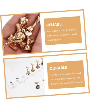 Healeved 2 Sets Nail Art Nail Racks Happy New Year Hats Nail Drill Handle Stand Nail Stand Nail Decoration Nail Practice Hands Metal Decor Acrylic Decorative Nails Manicure - Buy Online on GoSupps.com