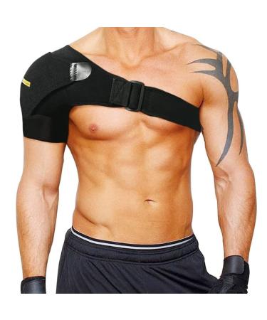 Shoulder Stability Brace with Pressure Pad Light and Breathable Neoprene Shoulder Support for Rotator Cuff Dislocated AC Joint Labrum Tear Shoulder Pain Shoulder Compression Sleeve-S Small